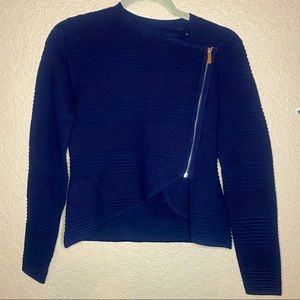 Karen Millen Asymmetrical Zip Sweater/Jacket